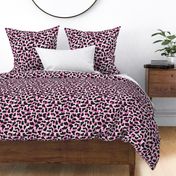 Faux Leopard Animal Print // Pink and Black