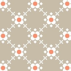 43-b-small-Orange Ditsy flower tile 