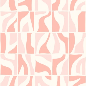 Abstract Geo Tiles Soft Pink