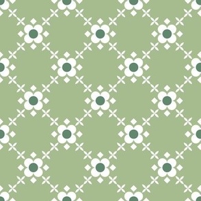 43-c-Small-Green Ditsy flower tile 