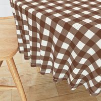 Gingham Cinnamon Brown  White