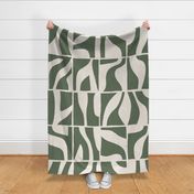 Abstract Geo Tiles Dark Green