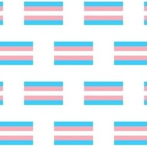 SMALL trans flag fabric - pink and blue stripes fabric