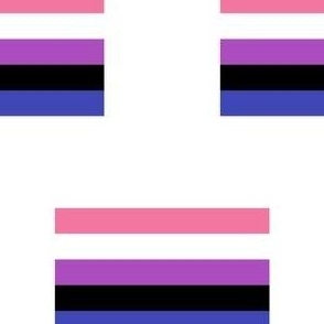 MEDIUM gender fluid flag fabric, pride flag, LGBTQ flag