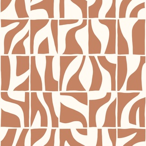 Abstract Geo Tiles Terracotta