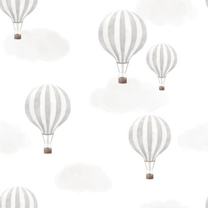 Gray Hot Air Balloons