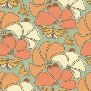 Petals and Doodle Bugs-Art Nouveau Palette