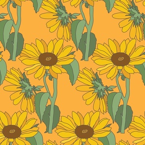Hand-drawn sunflower | Garden flowers