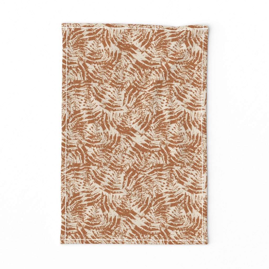  Modern abstract Ferns in sepia color 