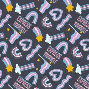 transgender pride fabric - rainbow flag fabric stars fabric