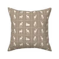  Fawn woodland Deers in Khaki color 