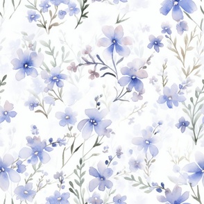 Tiny purple florals watercolor  | Watercolor flowers