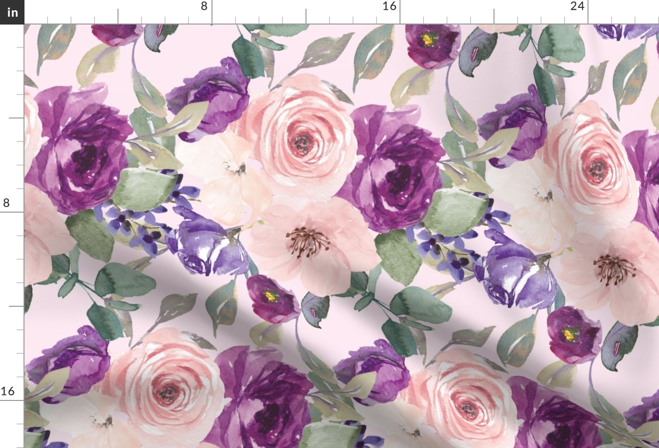 Blush & purple  florals | Watercolor flowers