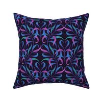 Curled Leaves - Purple / Blue / Teal