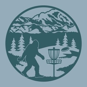  BIGFOOT Disc Golfing - Slate Blue & Dark Aqua