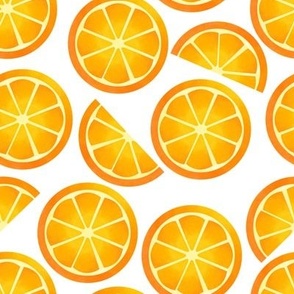 Watercolor Sliced Oranges