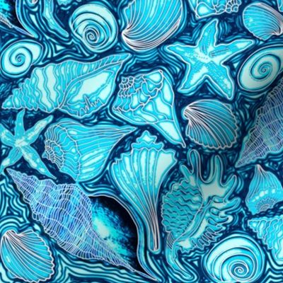 Sea Shells  - Beach in Turquoise