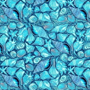 Sea Shells  - Beach in Turquoise