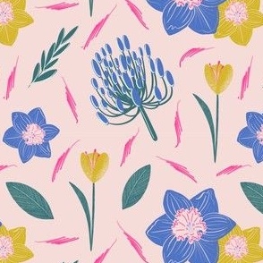 Spring bloom - pink background