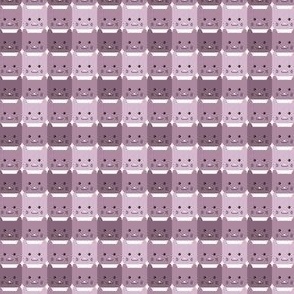 extra small// Checkers Gingham Kawaii Cats gothic pink