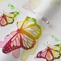 Watercolor Sunset Monarch Butterfly (small scale)