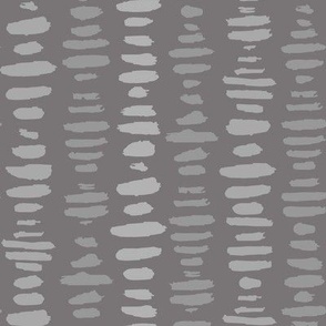 Bohemian painted lines | Small Scale | Warm grey, Taupe Grey | Abstract stripes