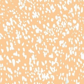 Organic paint brush marks | Small Scale | Golden Orange, bright white, light blue | hand painted non directional texture