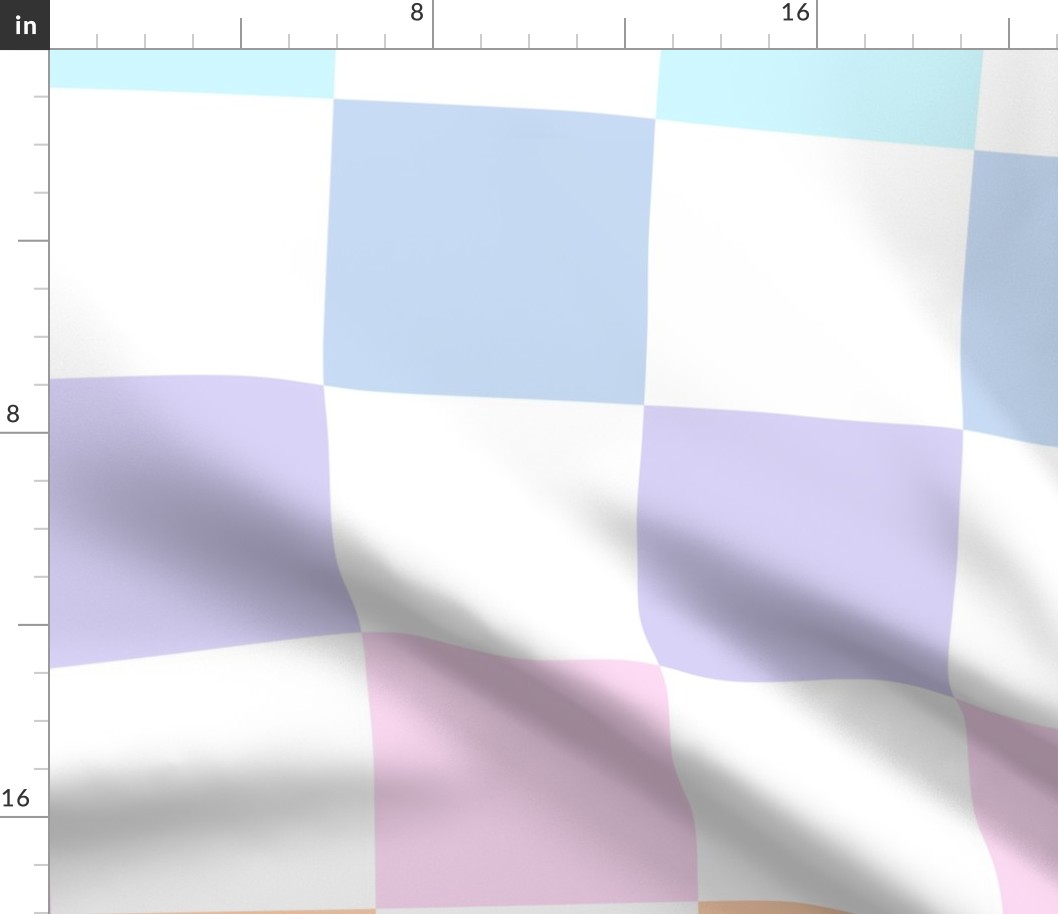 Pastel rainbow jumbo checkerboard wallpaper