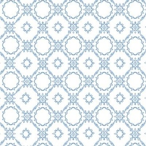 Classic Blue And White Lattice