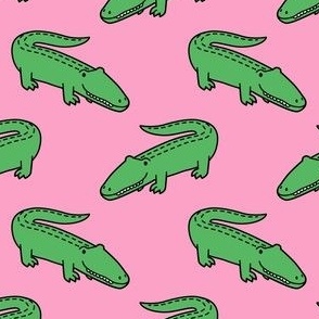 gators - cute alligators - pink - LAD23
