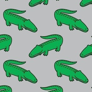 gators - cute alligators - grey - LAD23