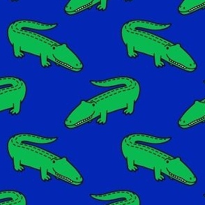 gators - cute alligators - dark blue - LAD23