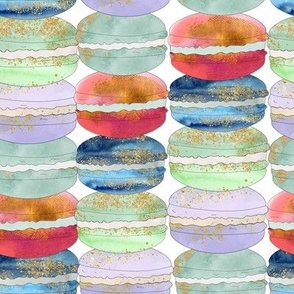 Watercolor Macarons