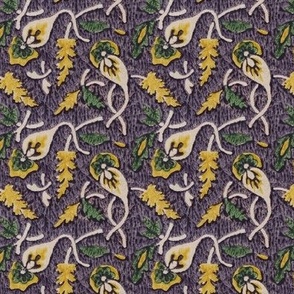 green, yellow, and purple black floral