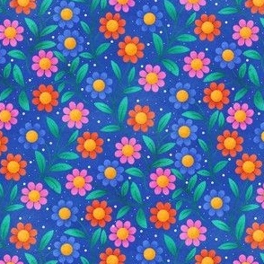 Rainbow Daisies | Cobalt