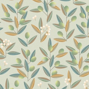 stylised olive branches - large