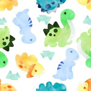 Watercolor Dinosaurs