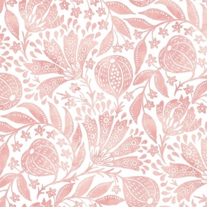 Fig Garden in Peachy Pink Medium Scale