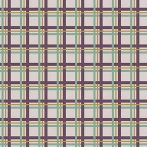 Autumn plaid- sweet mauve- autumn sprigs