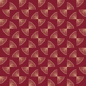 gold decorative bows on burgundy / small