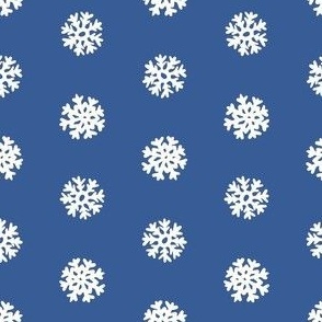 Snowflakes - Blue & off-white