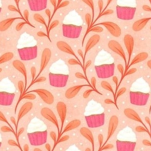Floral Cupcakes | Peach