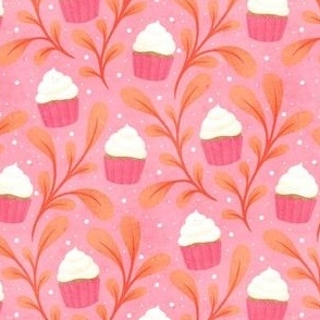 Floral Cupcakes | Dark Pink