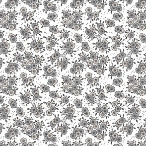 March KASU Floral Pattern - Grey