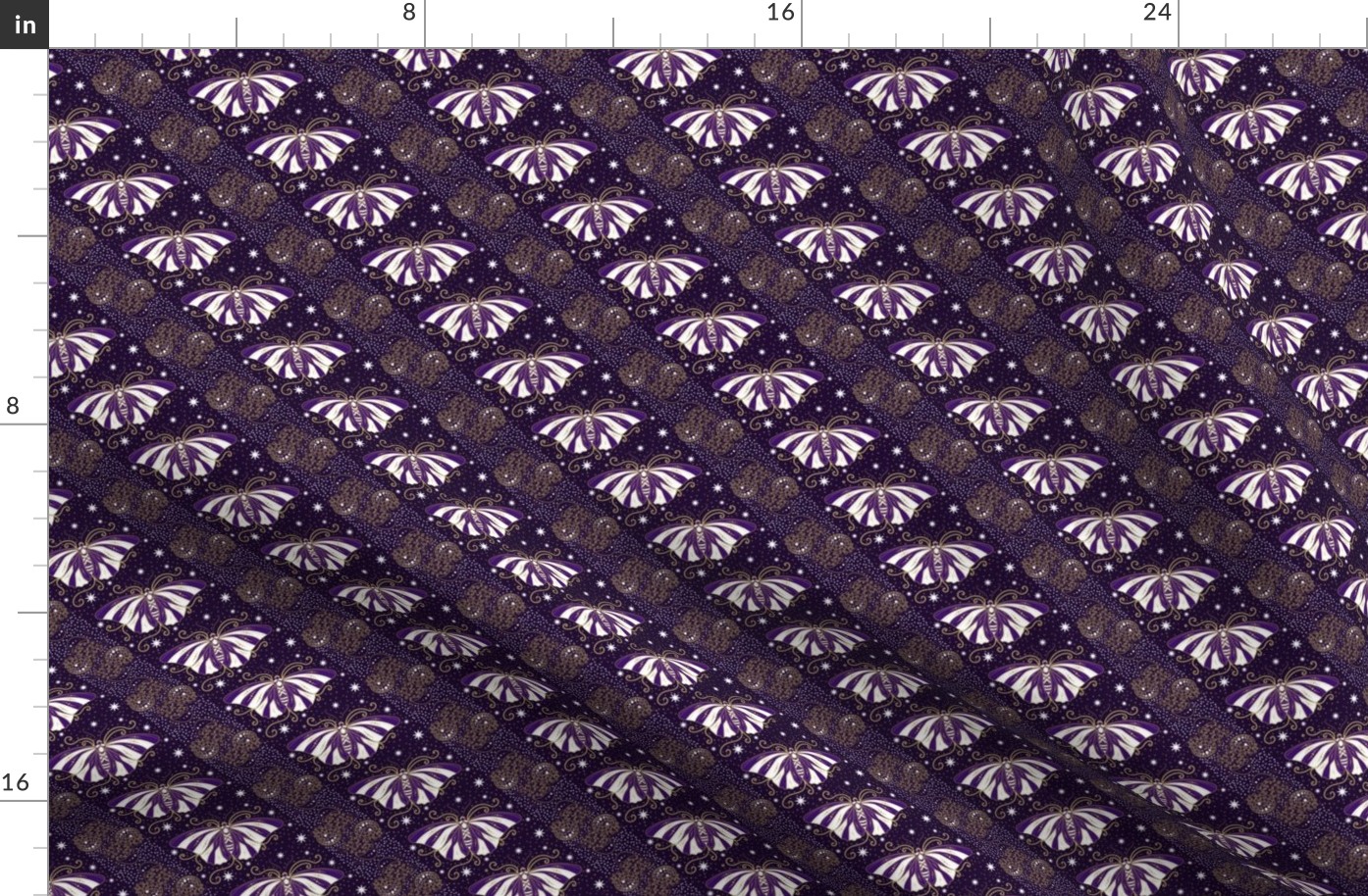 Celestial Butterfly Diagonal in Purple