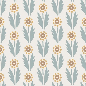 Daisy Floral blue yellow