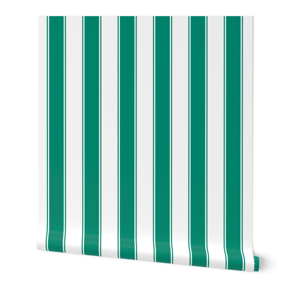 Fat Stripes Cabana in Emerald Green