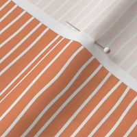 peach - white crooked lines on peach (H) - sf petal solids coordinate - wonky lines wallpaper and fabric