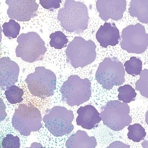 Rainbow lilac lavender dots