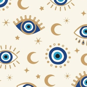 Evil Eye - Blue and Gold